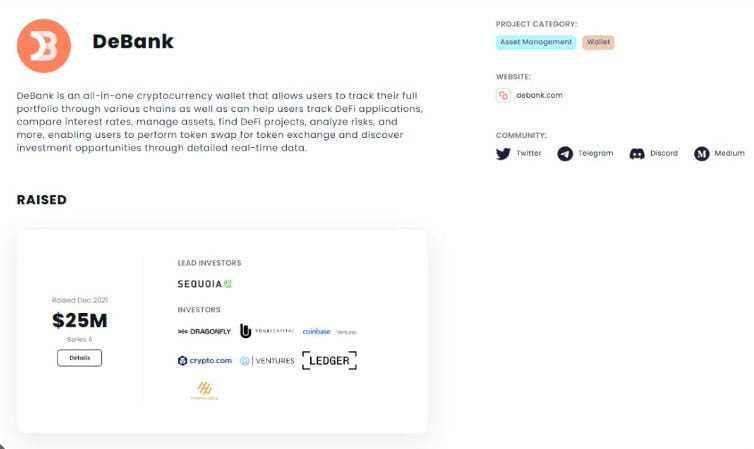 DeBank's DeFi wallet receives $25 million in equity investment