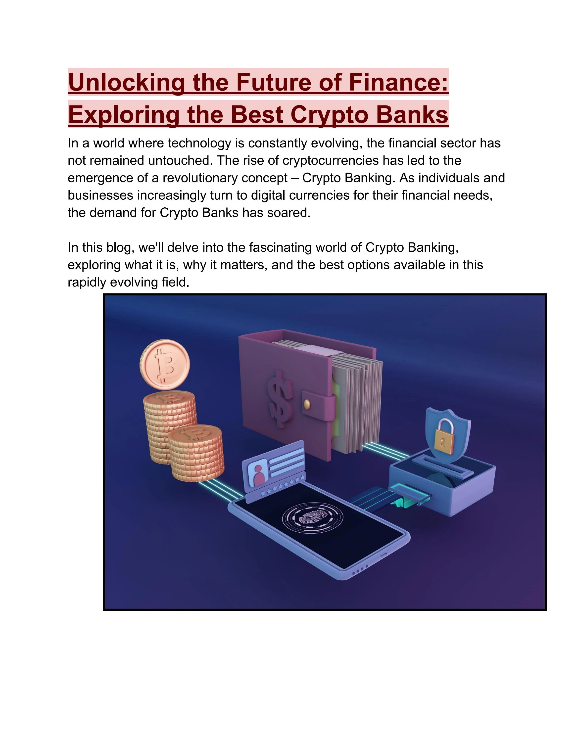 The Future of Crypto Banking
